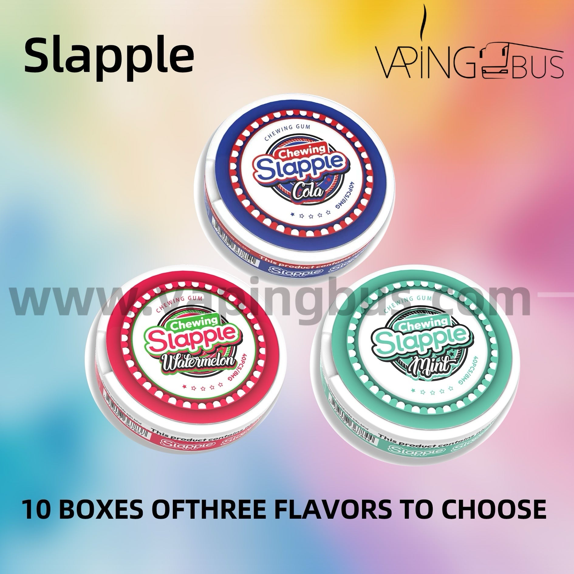 10 x Slapple Chewing Gum(40pcs)