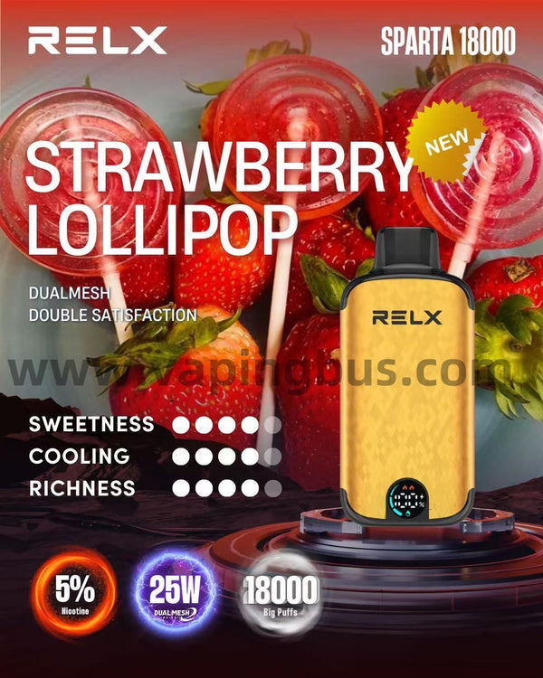 Relx SPARTA 18000 Puffs-Strawberry Lollipop