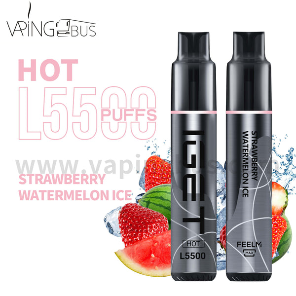 IGET Hot Disposable Vape 5500 Puffs - Strawberry Watermelon Ice