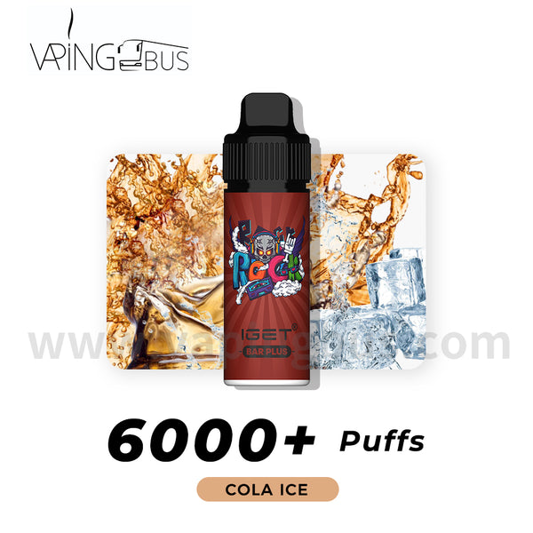 IGET Bar Plus Disposable Vape 6000 Puffs - Cola Ice
