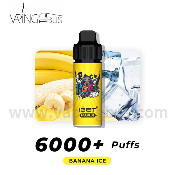 IGET Bar Plus Disposable Vape 6000 Puffs - Banana Ice - Vapingbus
