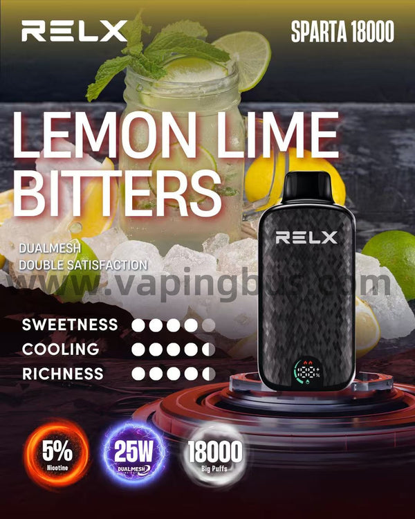 Relx SPARTA 18000 Puffs-Lemon Lime Bitters