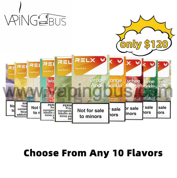 10x  RELX Pro 2 Pod Of Bundle