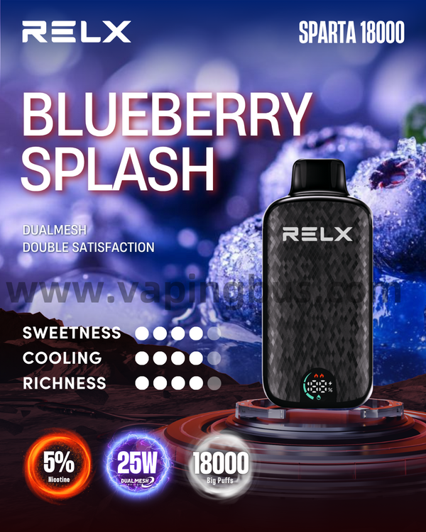 Relx SPARTA 18000 Puffs-Blueberry Splash