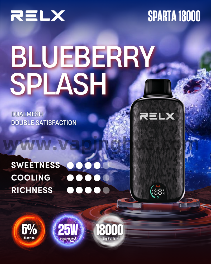 Relx SPARTA 18000 Puffs-Blueberry Splash