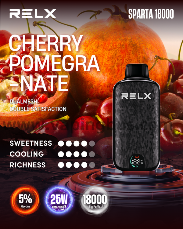 Relx SPARTA 18000 Puffs-Cherry Pomegranate