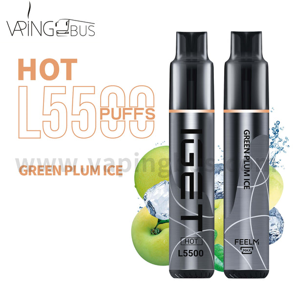 IGET Hot Disposable Vape 5500 Puffs - Green Plum Ice