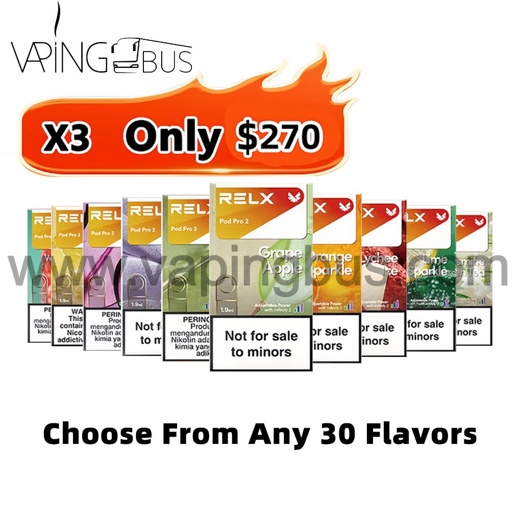 30x RELX Pro 2 Pod Of Bundle