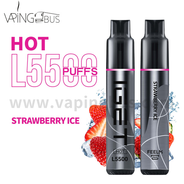 IGET Hot Disposable Vape 5500 Puffs - Strawberry Ice