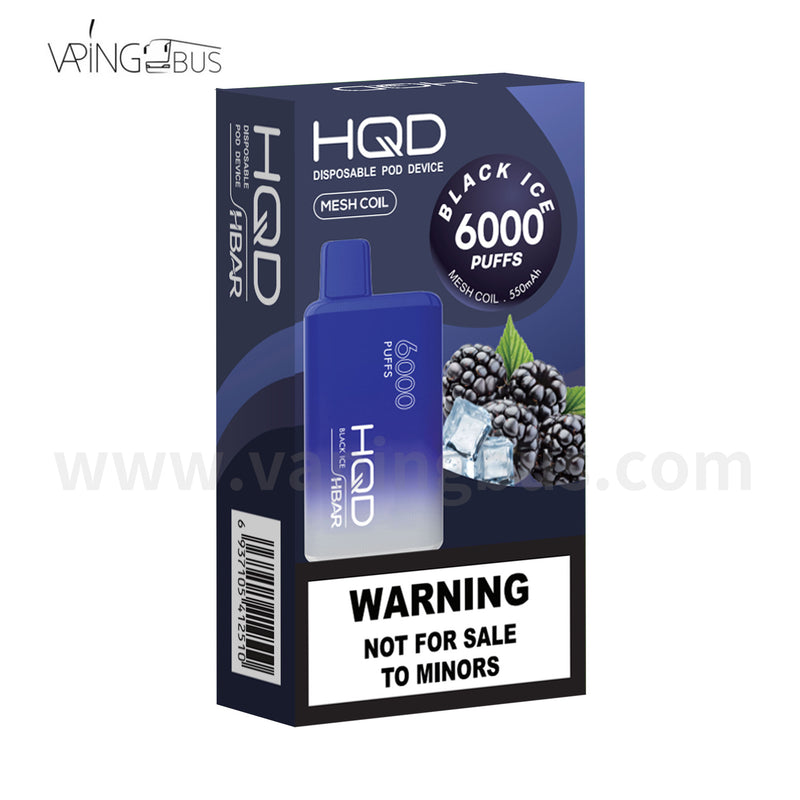 HQD Hbar Disposable Vape 6000 puffs - Black Ice