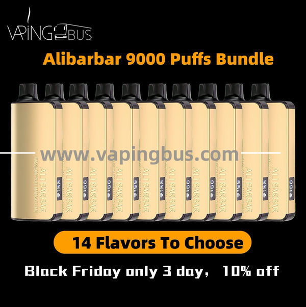 10 x Alibarbar 9000 Puffs Bundle