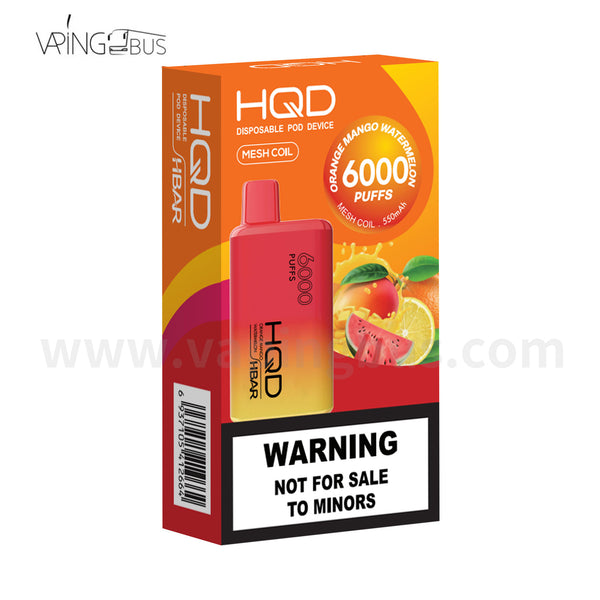 HQD Hbar Disposable Vape 6000 puffs - Orange Mango Watermelon