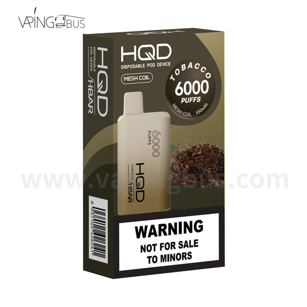HQD Hbar Disposable Vape 6000 puffs - Tobacco