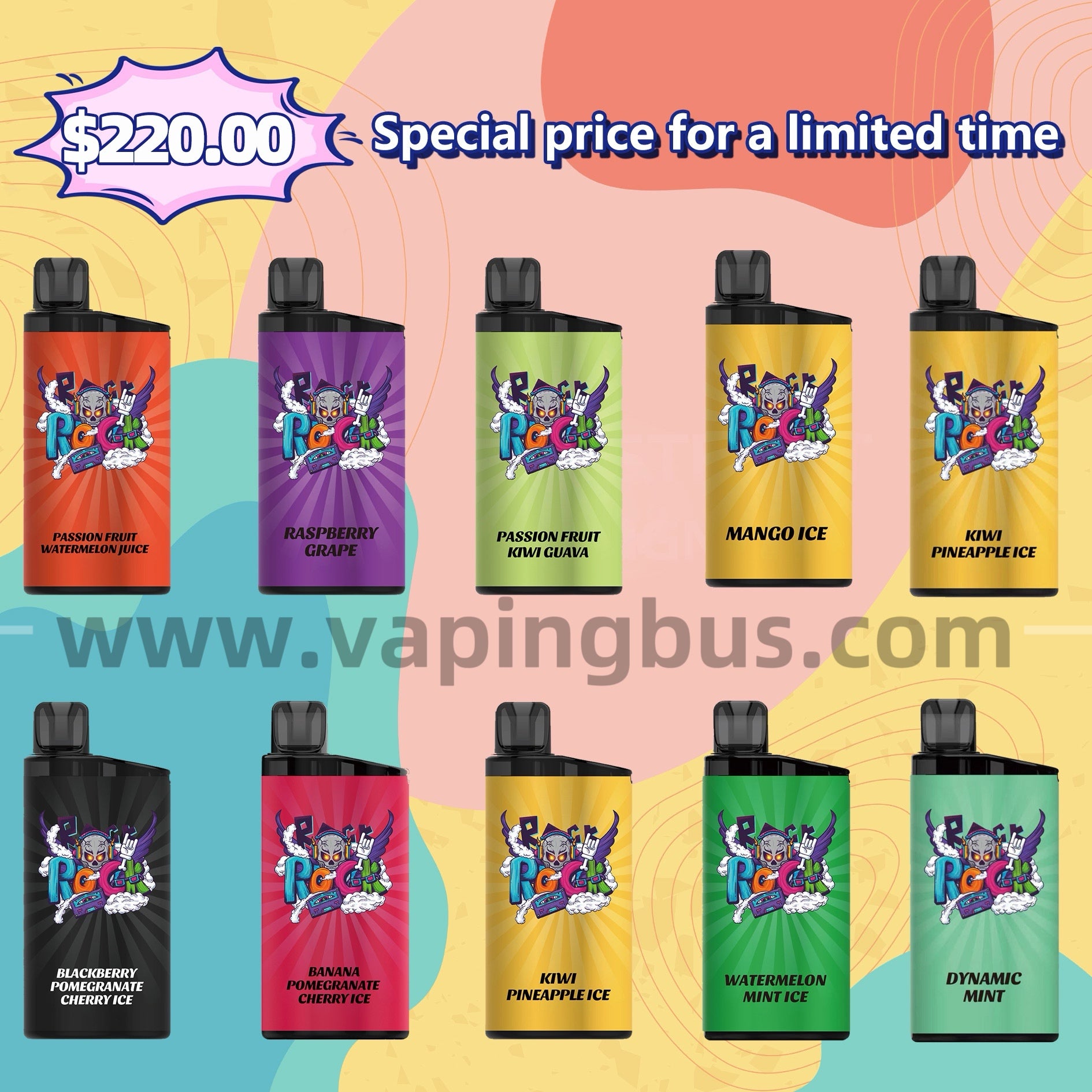 10x IGET BAR 3500 puffs