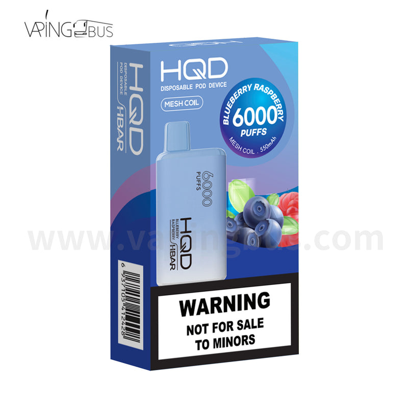 HQD Hbar Disposable Vape 6000 puffs - Blueberry Raspberry