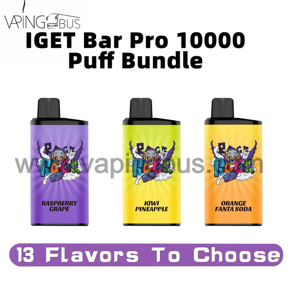 3 x IGET Bar Pro 10000 Puffs Bundle