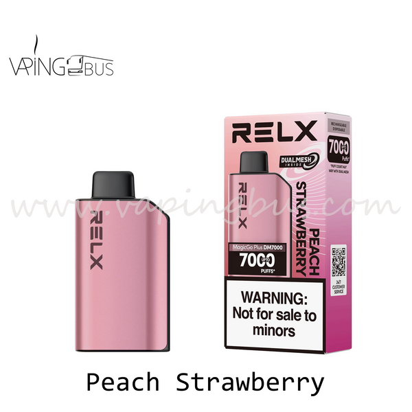 RELX MagicGo Plus Disposable Vape 7000 Puffs - Peach Strawberry