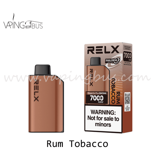 RELX MagicGo Plus Disposable Vape 7000 Puffs - Rum Tobacco - Vapingbus